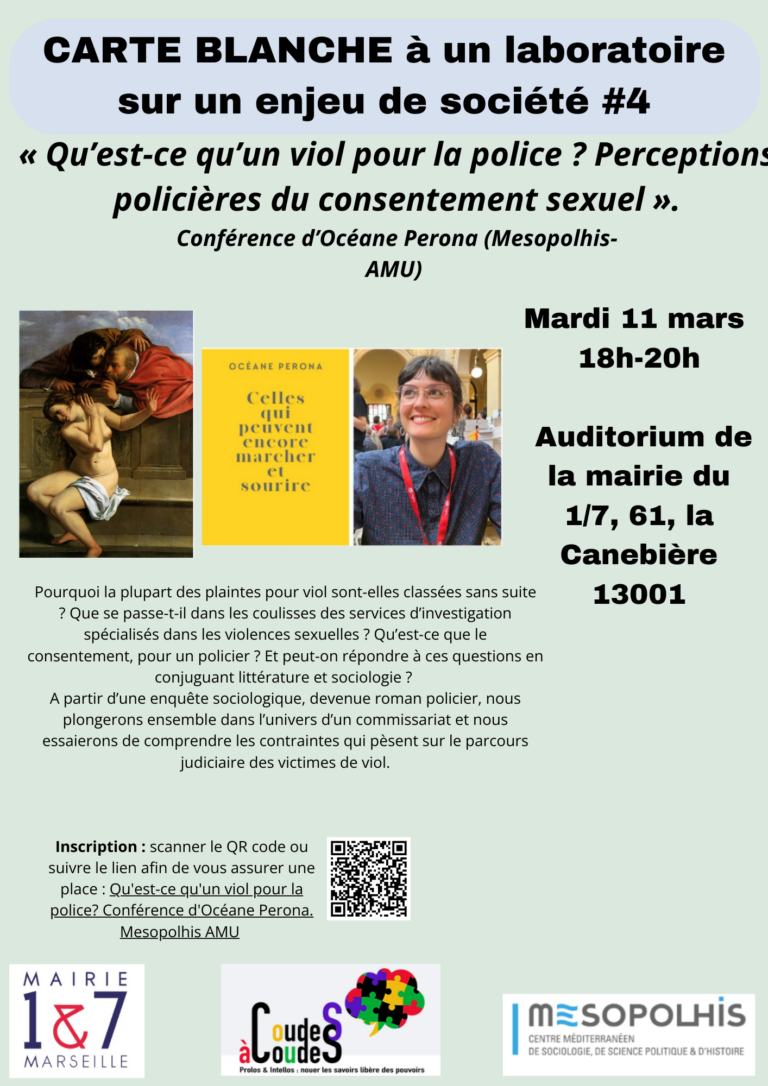 Conférence : Le regard de la police sur le viol