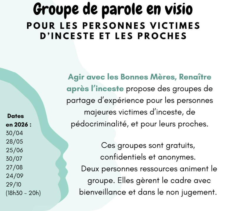 Groupe de parole pour les victimes d&rsquo;inceste et leurs proches (en visio)