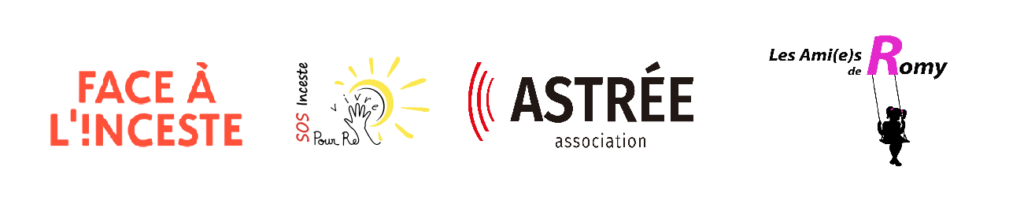 Logo des associations partenaires pour l'inceste, on en parle, on agit !